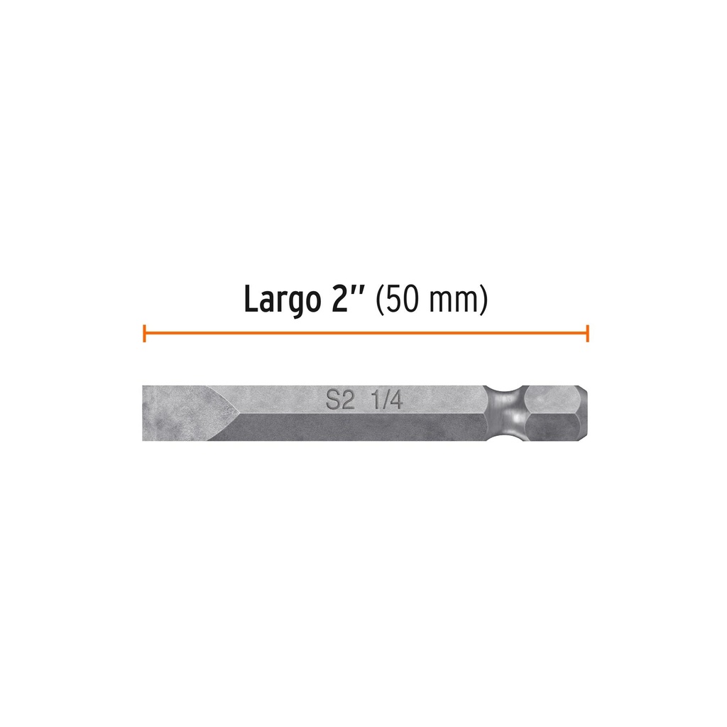 Estuche con 5 puntas planas de 1/4' largo 2', Truper Expert