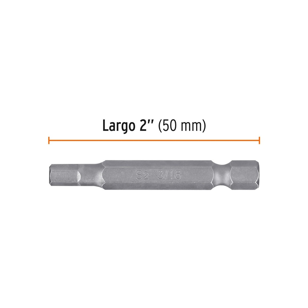 Estuche con 5 puntas hexagonales de 3/16mm largo 2', Expert