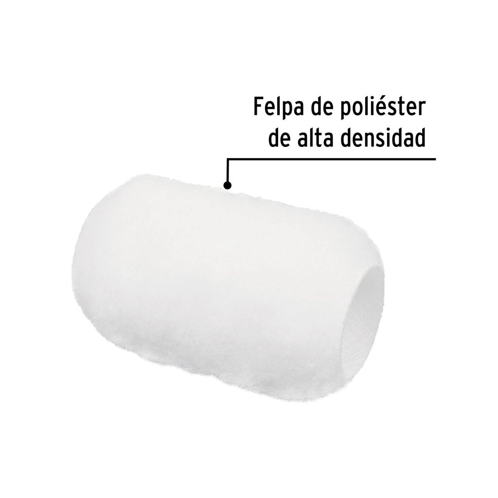 Felpa para mini rodillo poliéster 4' x 3/4', Truper