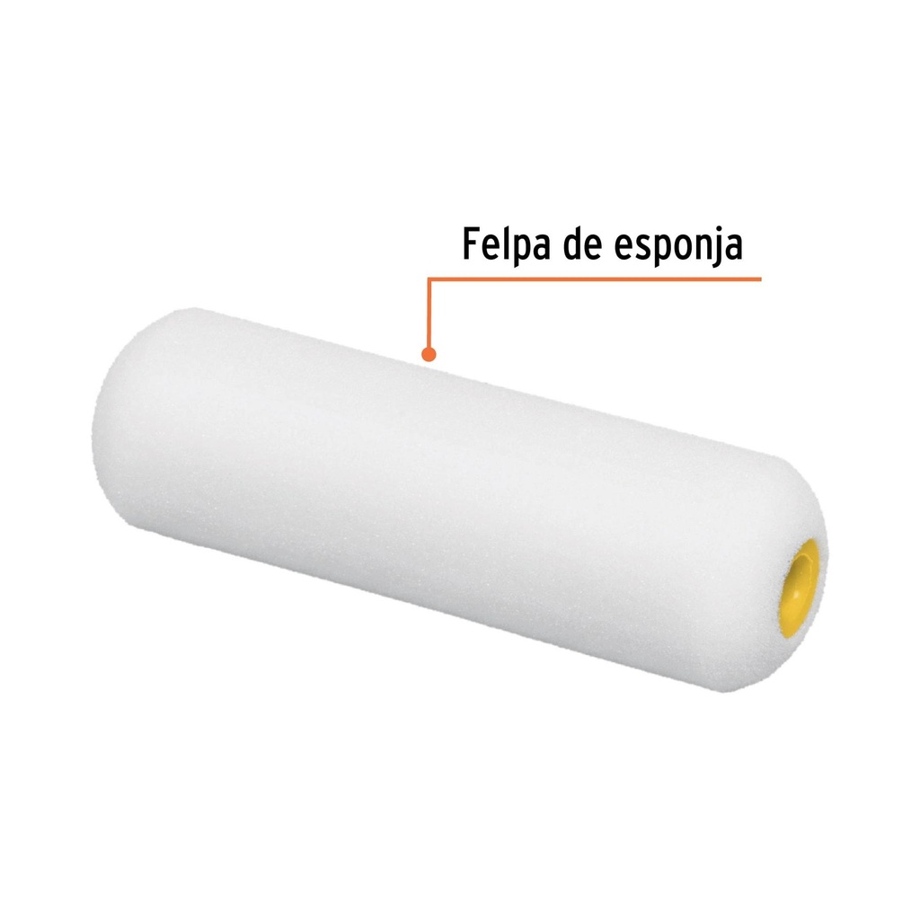 Felpa para mini rodillo esponja 4' x 3/8', Truper