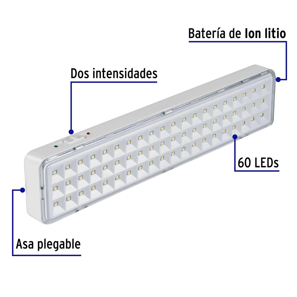 Lámpara de emergencia de 300 lm recargable, Volteck