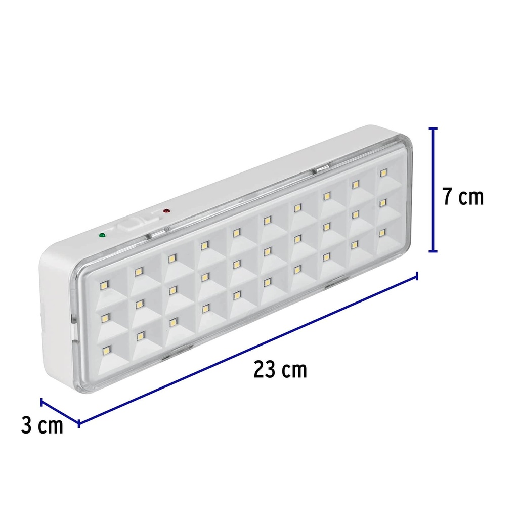 Lámpara de emergencia de 220 lm recargable, Volteck