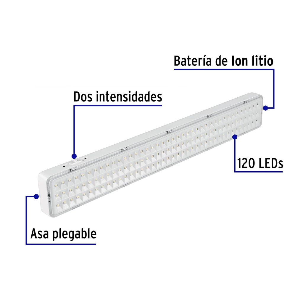 Lámpara de emergencia de 1000 lm recargable, Volteck