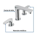 Mezcladora cromo para lavabo con taladros separados, Riviera