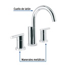 Mezcladora cromo para lavabo con taladros separados, Element