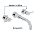 Mezcladora cromo de pared para lavabo, Foset Element