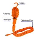 Lámpara de taller con canastilla plástica, 7.5 m, Volteck