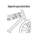 Mini bomba manual para bicicleta, abatible, 75 PSI, Truper