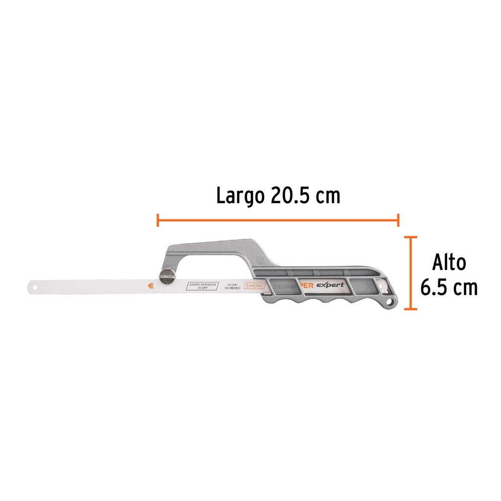 Mini arco 12' de aluminio para segueta, Truper