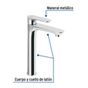 Monomando cromo cuello alto para lavabo, Foset Riviera