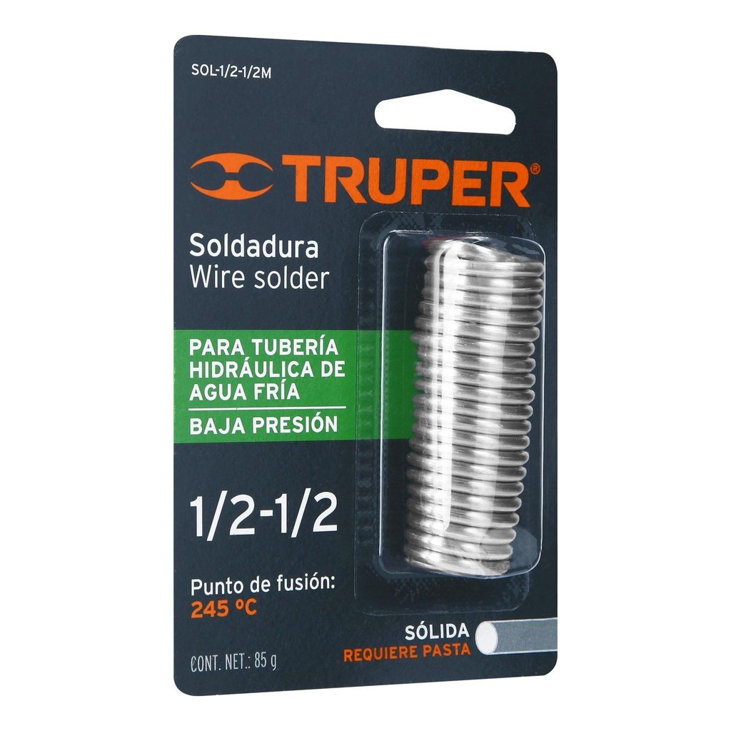 Mini soldadura sólida 1/2-1/2, tubería de baja presión, 85 g