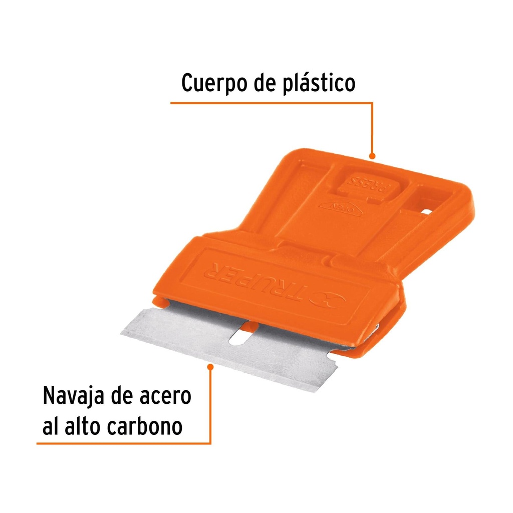 Mini raspador plástico con navaja de 1-1/2', Truper