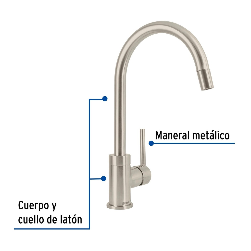 Monomando satín nariz retráctil para fregadero, Element