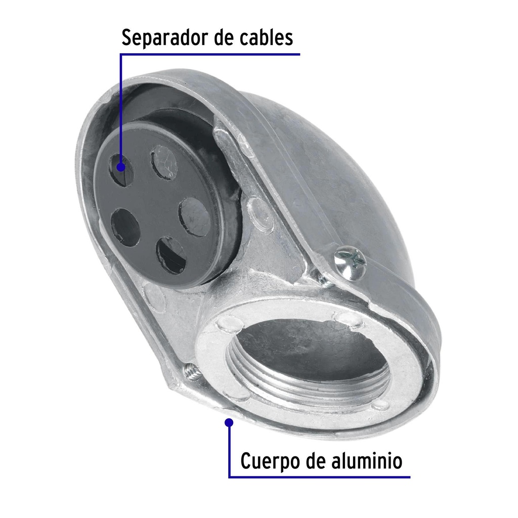 Mufa roscada 1-1/4' para tubo, Volteck