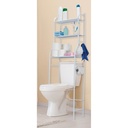 Mueble organizador blanco para baño con 3 repisas, Basic