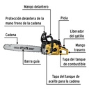 Motosierra 60 cc a gasolina con barra de 20', Pretul