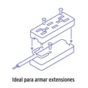 Multicontacto triple para extensión, 2 polos + tierra