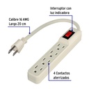 Multicontacto 16 AWG doméstico 4 entradas, Volteck