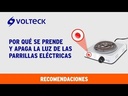 Parrilla eléctrica de doble resistencia, blanca, Volteck