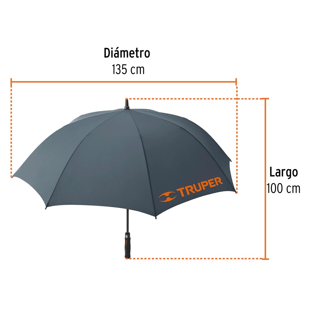 Paraguas de 130 cm, Truper