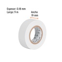 Cinta de aislar de 9 m x 19 mm, blanca, Truper