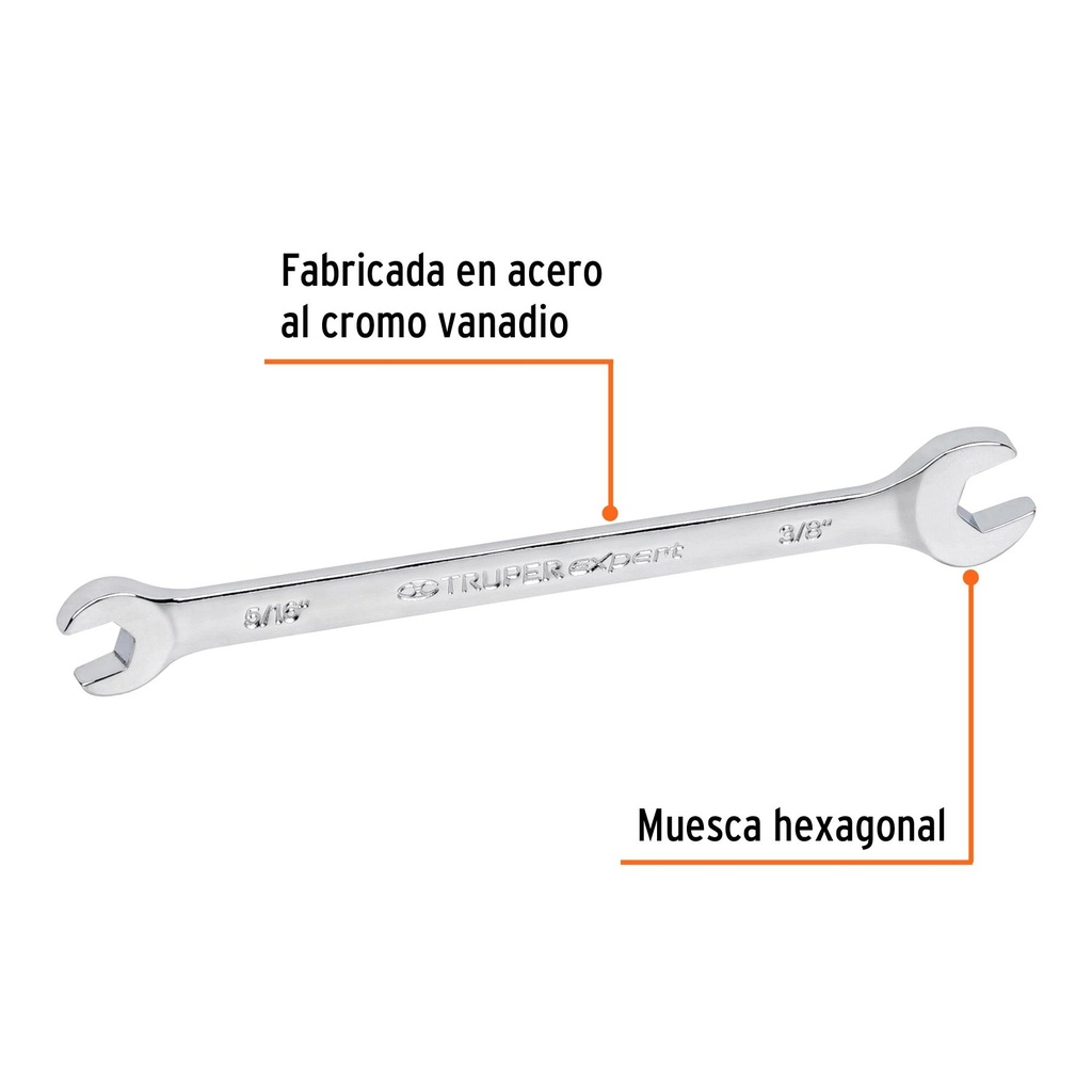 Llave española, 5/16 x 3/8' x 145 mm de largo, Truper Expert