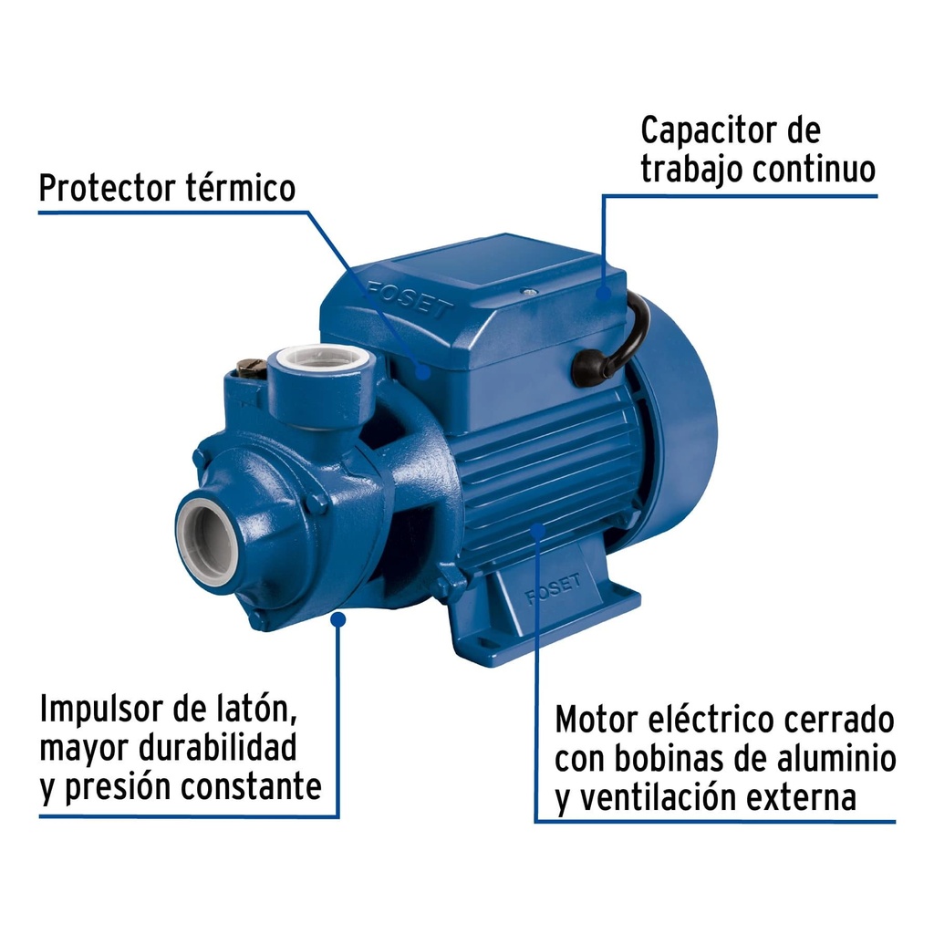 Bomba periférica 1/2 HP, Foset