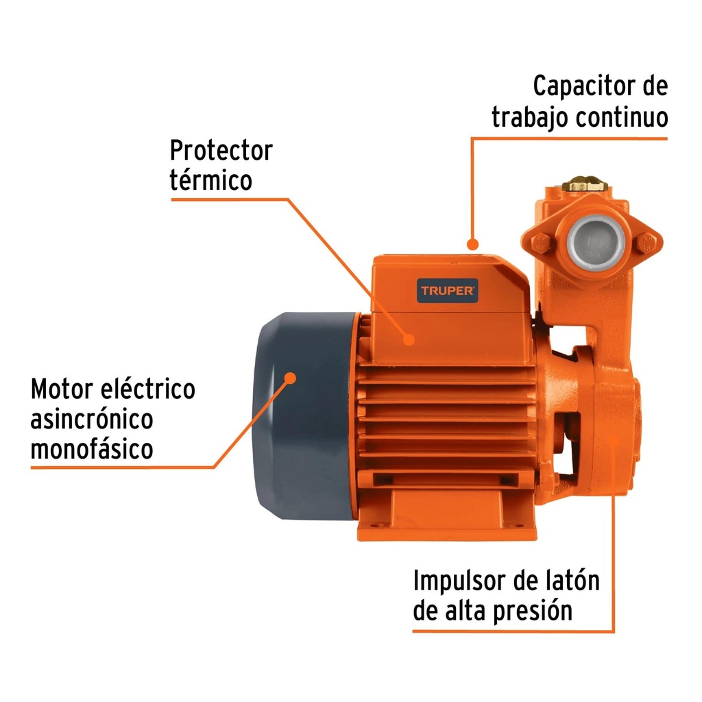 Bomba periférica autocebante 3/4 HP, Truper