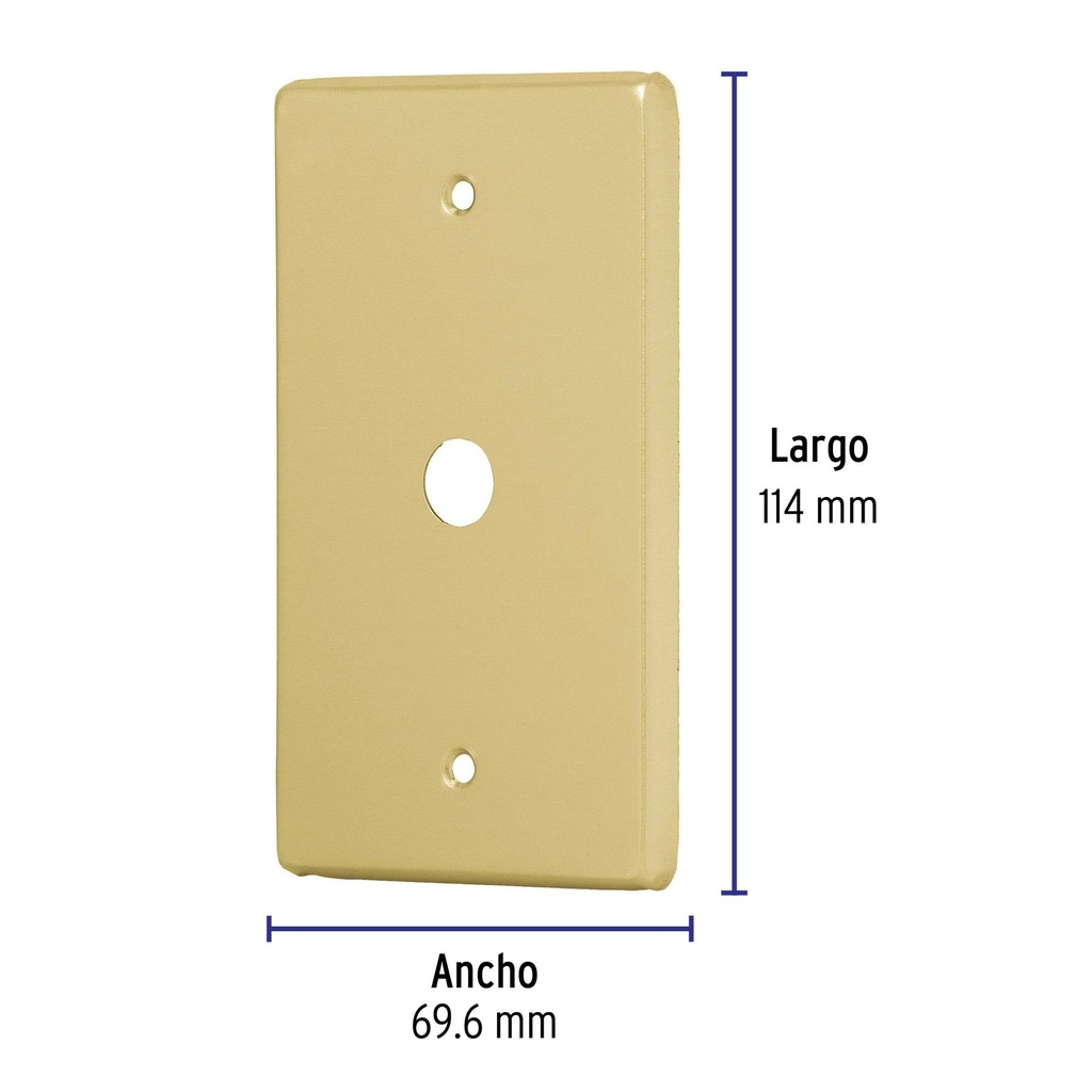 Placa pasacable de aluminio, línea Standard, Volteck