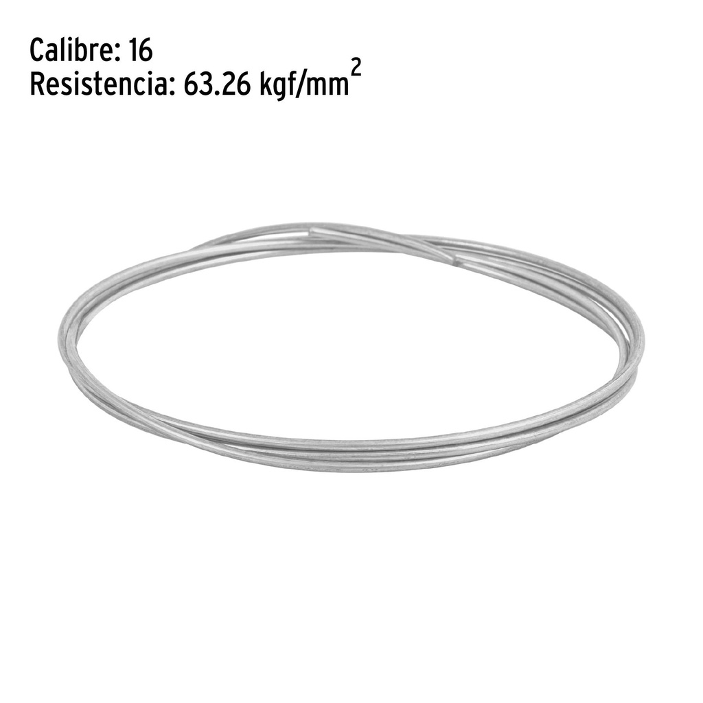 Rollo de 30 g de alambre galvanizado calibre 14.5, en bolsa