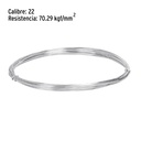 Rollo de 30 g de alambre galvanizado calibre 22, en bolsa