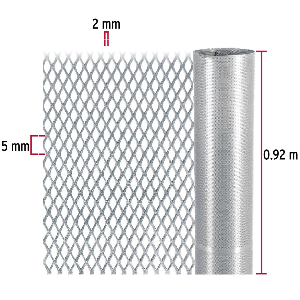 Rollo de 11 m x 0.92 m malla mosquitera de acero galvanizado