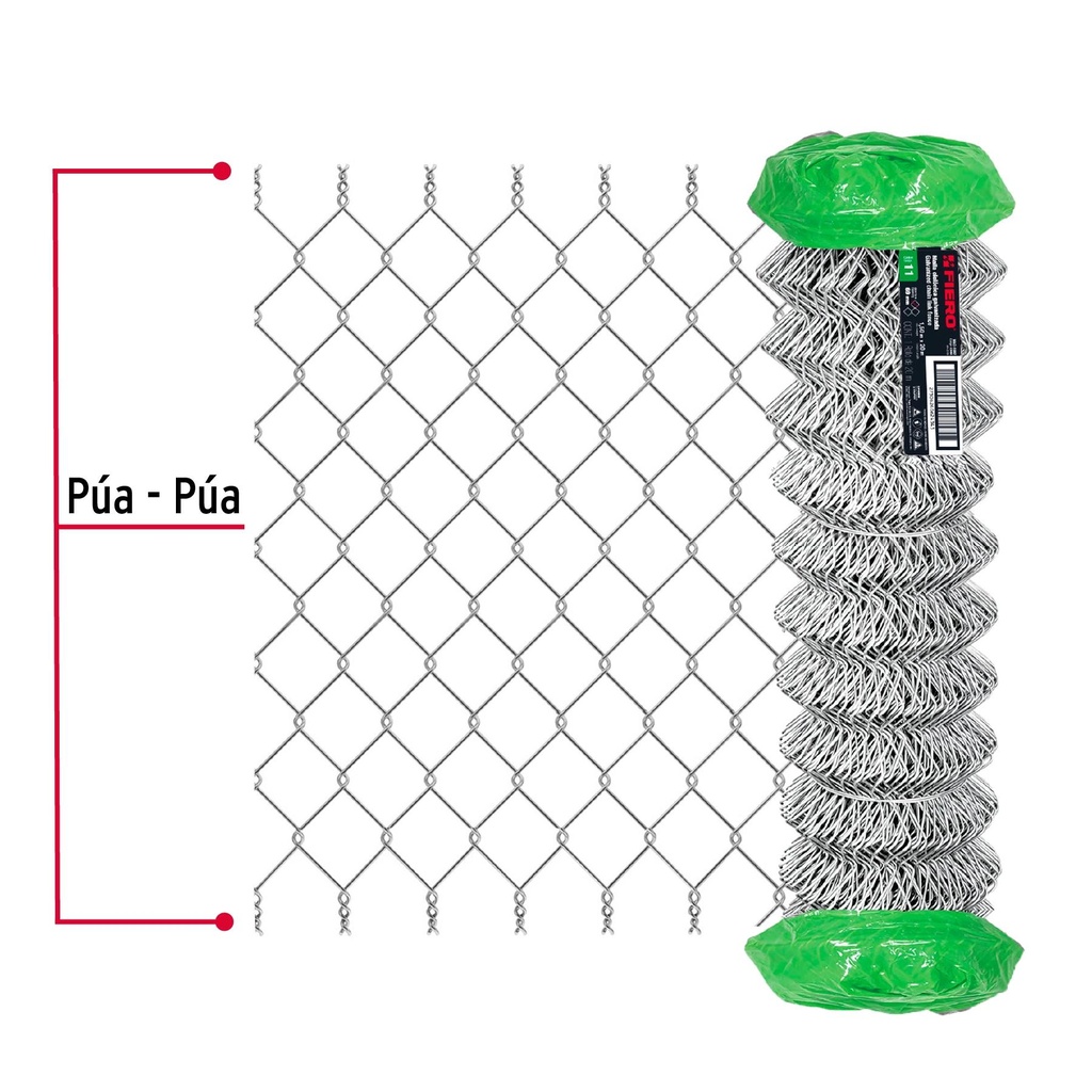 Rollo 20 m x 1.5 m malla ciclónica calibre 11 abertura 69 mm