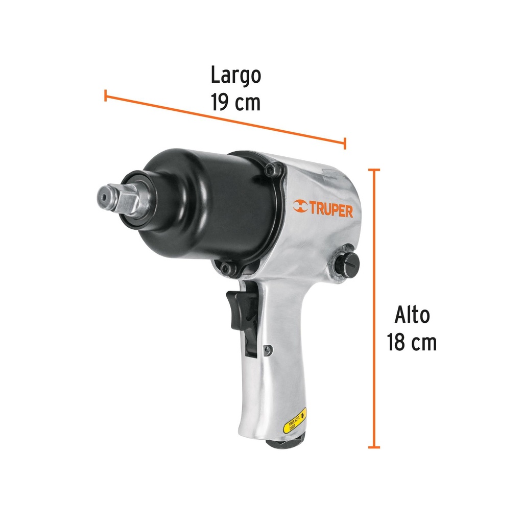 Llave neumática de impacto industrial 1/2', Truper