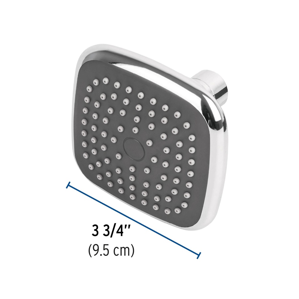 Regadera cuadrada de ABS 3-3/4' sin brazo, Foset Basic