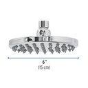 Regadera cromo 6' plato redondo, sin brazo, Foset Element