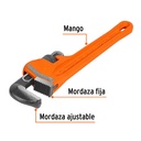 Llave stilson 10' cuerpo robusto de hierro dúctil, Truper