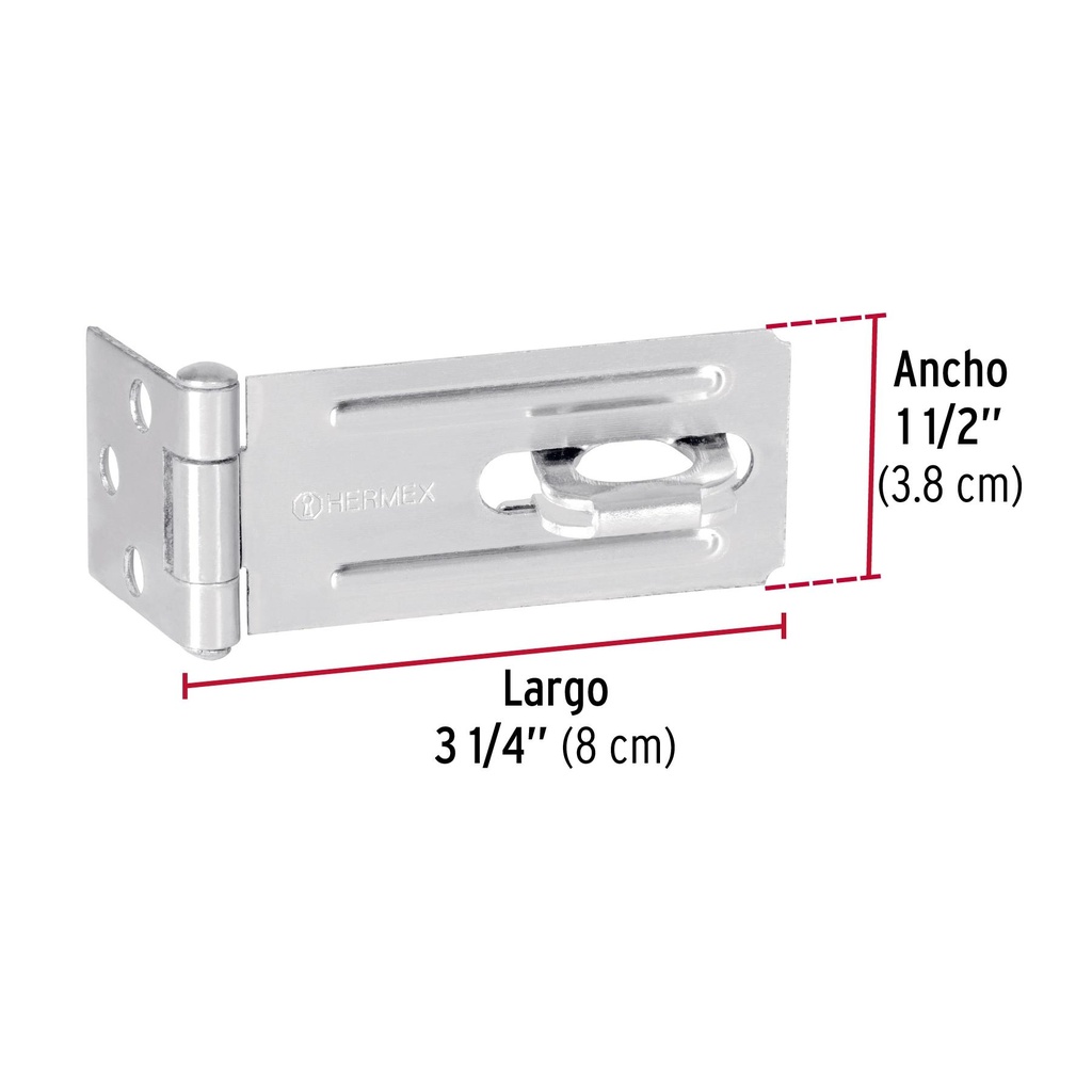 Portacandado de acero zincado 3-1/4', Hermex