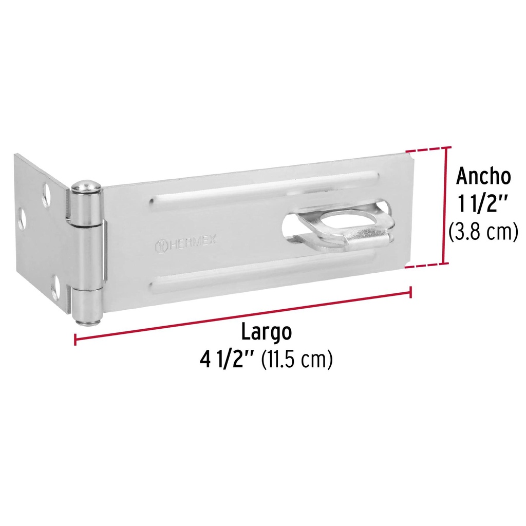 Portacandado de acero zincado 4-1/2', Hermex