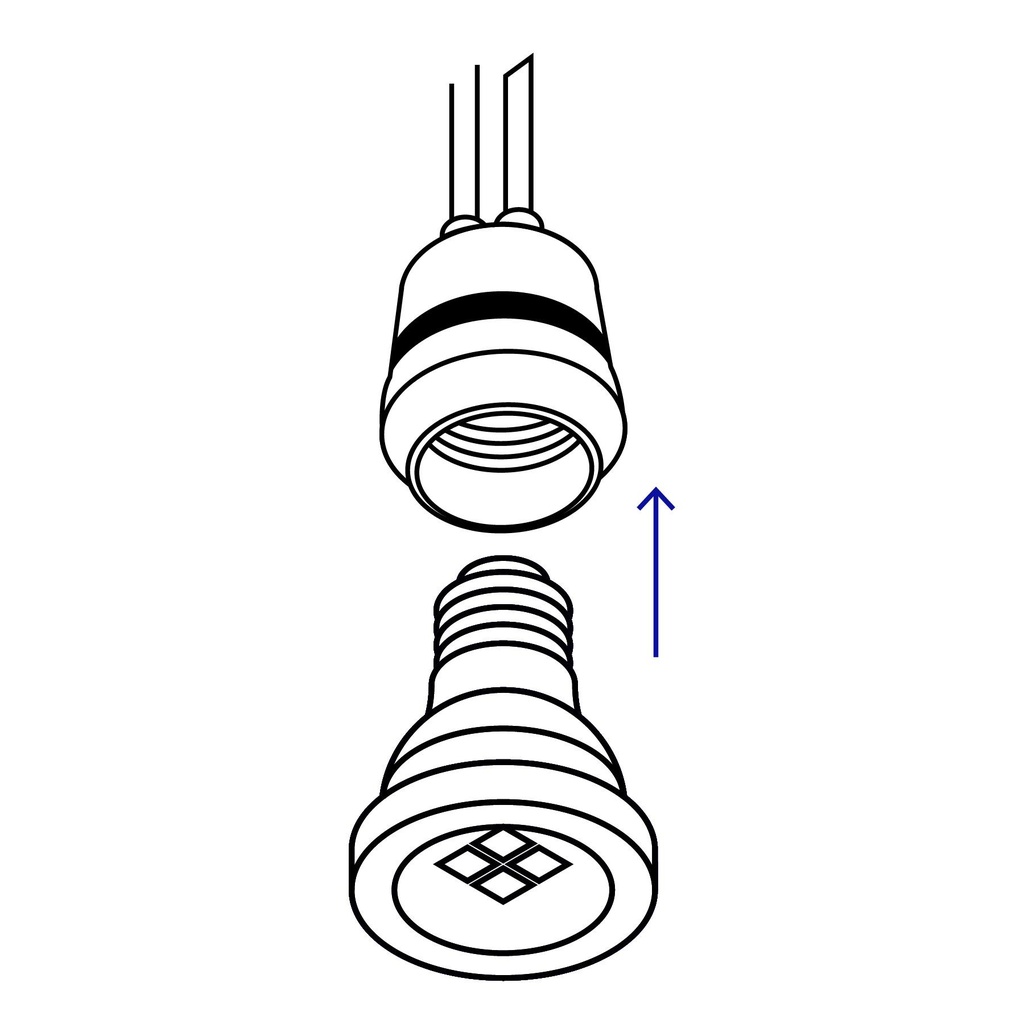 Portalámpara con sensor de luz, Volteck