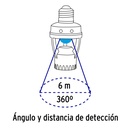 Portalámpara con sensor de movimiento 360°, Volteck