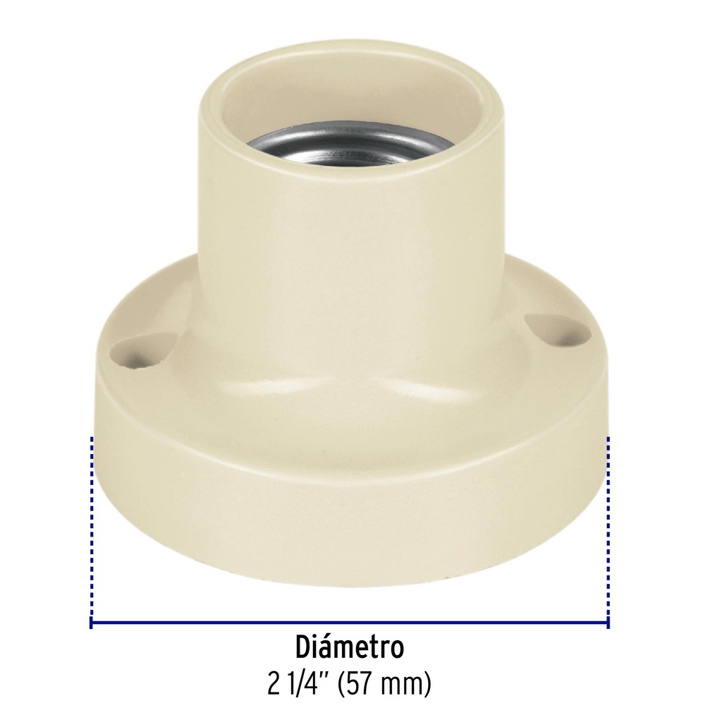 Portalámpara de baquelita, 2-1/4', Volteck