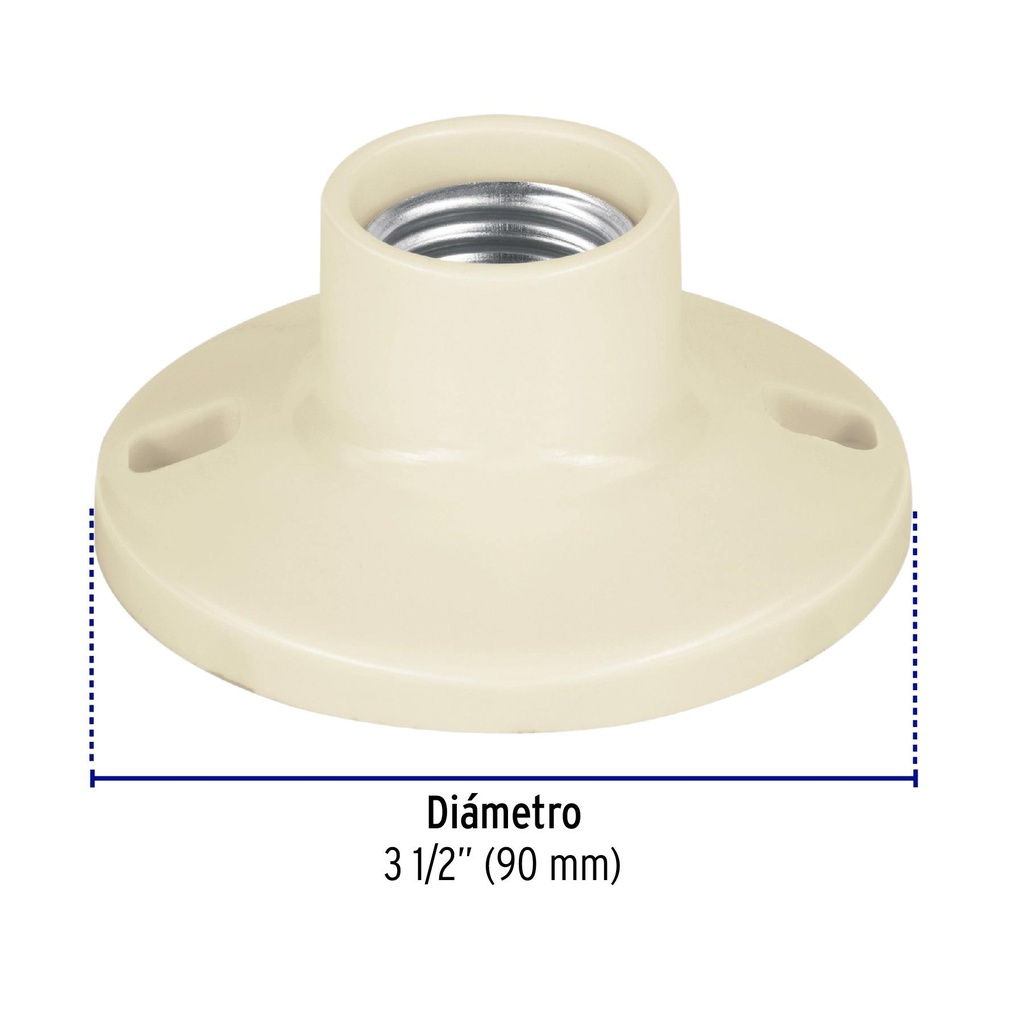 Portalámpara de baquelita, 3-1/2', Volteck