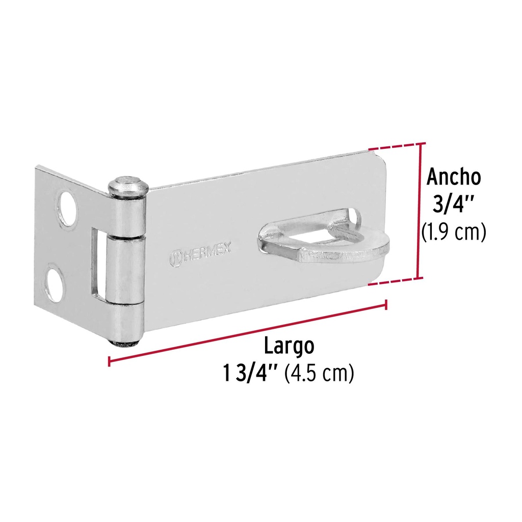 Portacandado de acero zincado 1-3/4', Hermex