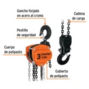 Polipasto de cadena de 3 ton, Truper