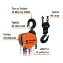 Polipasto de cadena de 5 ton, Truper