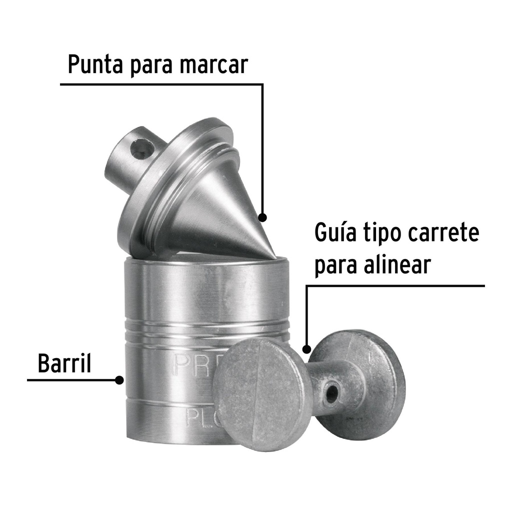 Plomada metálica de 310 g con centro, Pretul