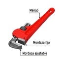 Llave stilson 8' cuerpo de hierro maleable, Pretul