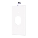 Placa de ABS para contacto redondo, Standard, blanco