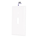 Placa de ABS para interruptor vertical, Standard, blanco